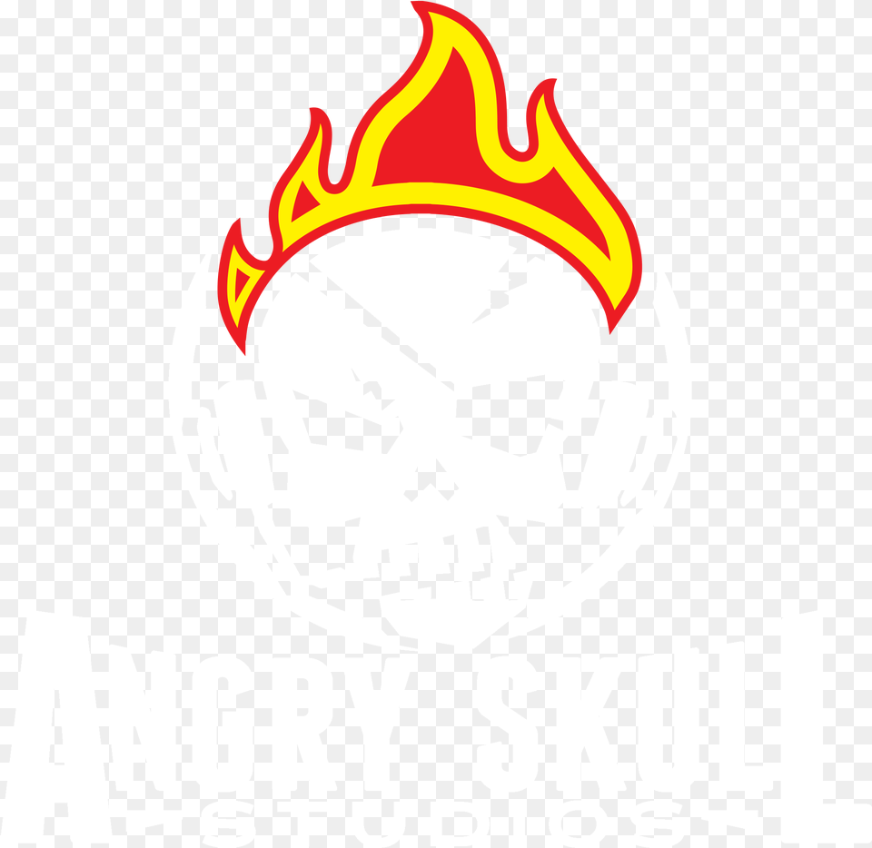 Angry Skull Studios Angry Skull Logo, Sticker, Stencil Png