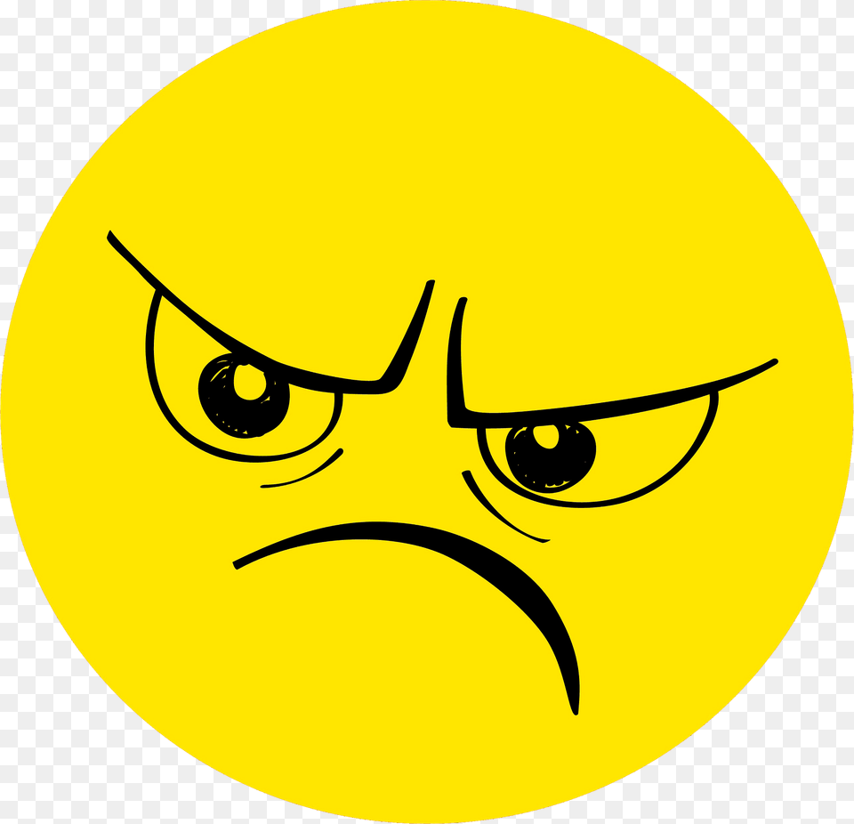 Angry Smiley Clipart, Logo, Disk Free Png