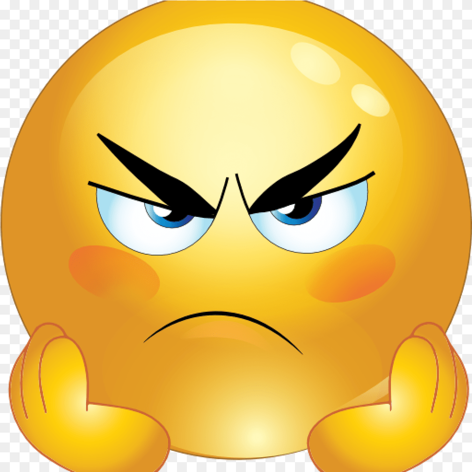 Angry Smiley Face Emoticons Clipart Angry Smiley, Baby, Person, Head Free Png