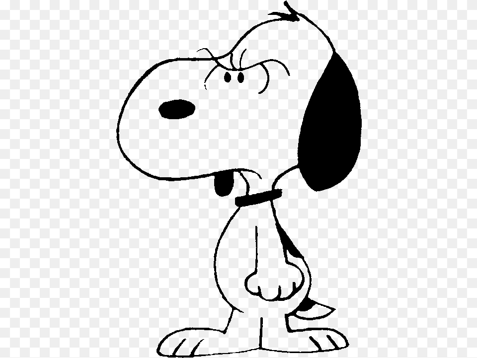 Angry Snoopy, Gray Free Png