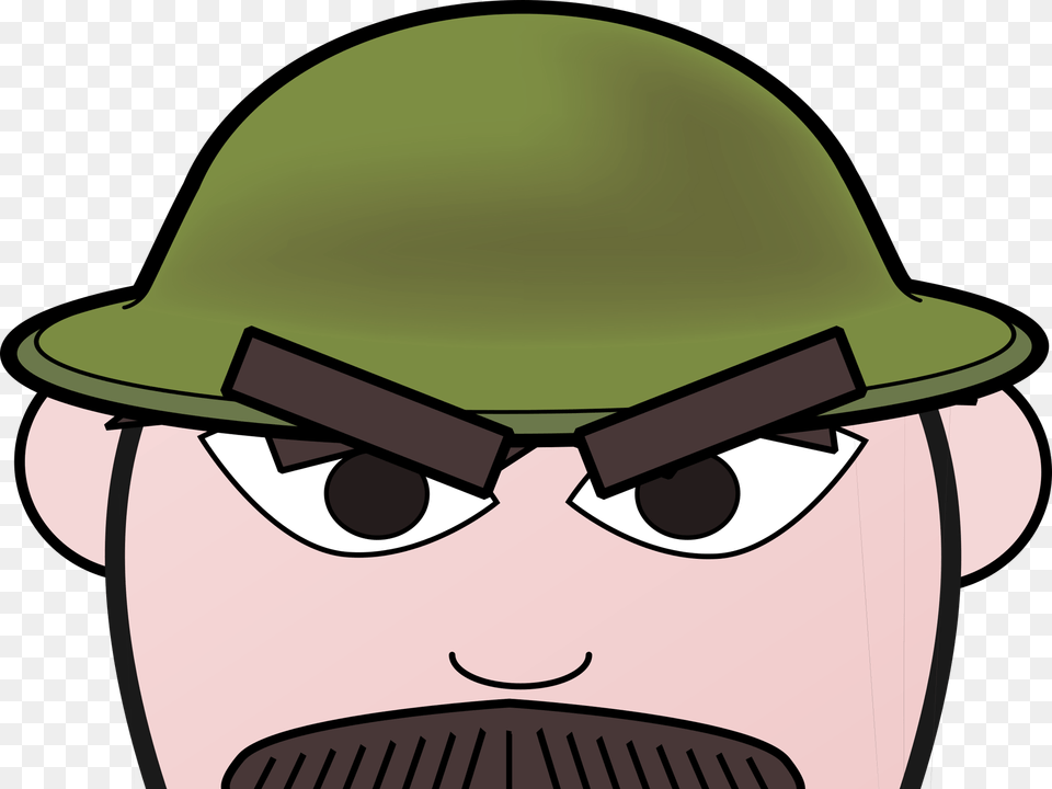 Angry Soldier Clipart, Clothing, Hardhat, Helmet, Person Free Transparent Png