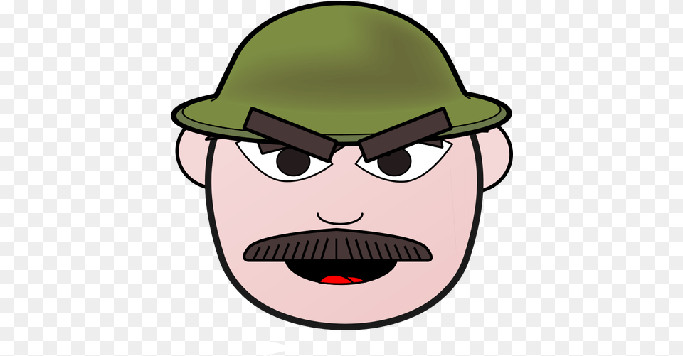 Angry Soldier Man Svg Soldier Angry Clipart, Clothing, Hardhat, Helmet, Head Png Image