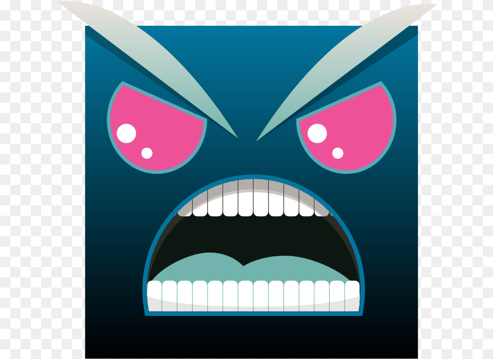 Angry Square Face Svg Clip Arts Angry Square, Body Part, Mouth, Person, Teeth Free Transparent Png