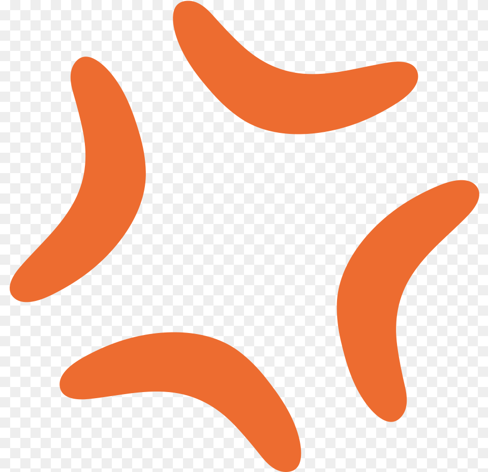 Angry Symbol Emoji, Animal, Sea Life, Invertebrate, Starfish Png Image