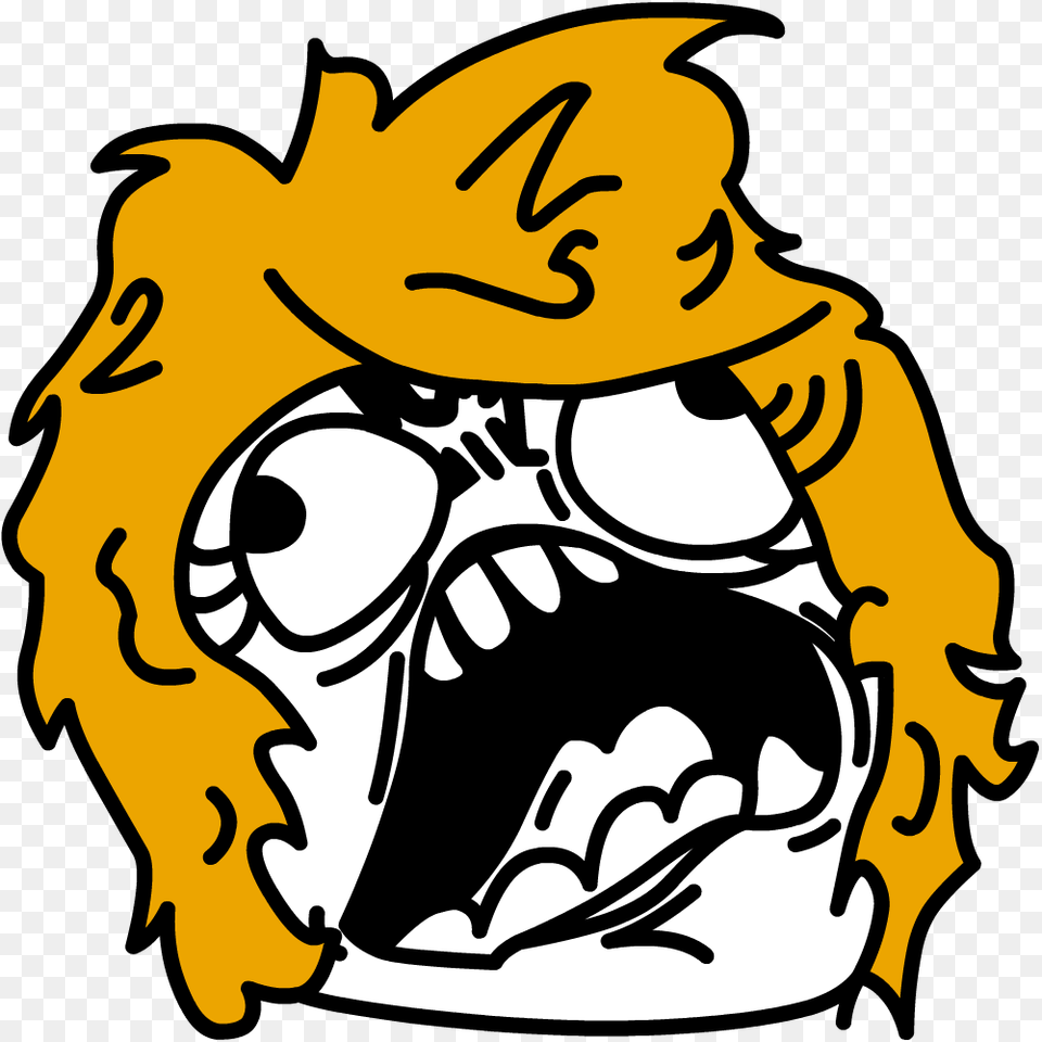 Angry Troll Face Angry Girl Face Meme, Stencil, Baby, Person, Logo Free Png