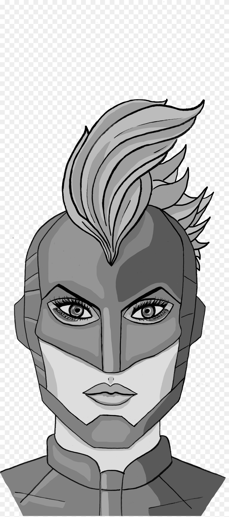 Angry Troll Face Captain Marvel Head Easy Drawing, Book, Comics, Publication, Art Png Image