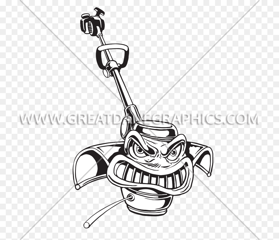 Angry Weed Eater Production Ready Artwork For T Shirt Printing, Grass, Lawn, Plant, Device Png