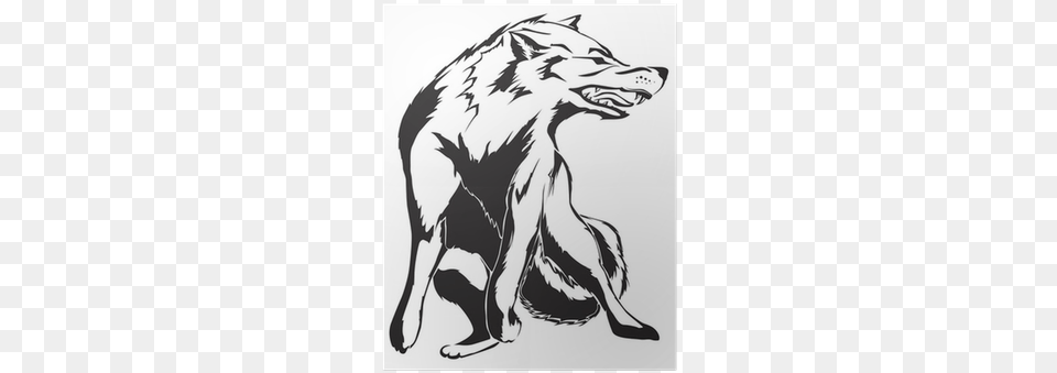 Angry Wolf Drawing, Stencil, Art, Person Png