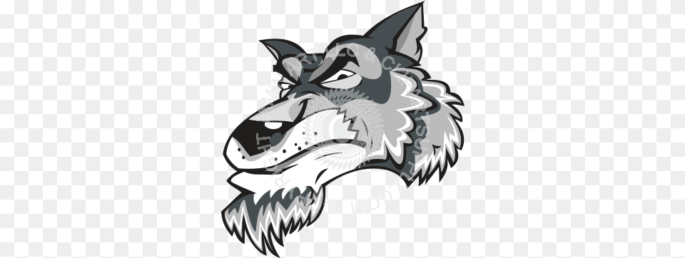 Angry Wolf Head Left Logo, Animal, Dinosaur, Reptile Free Transparent Png