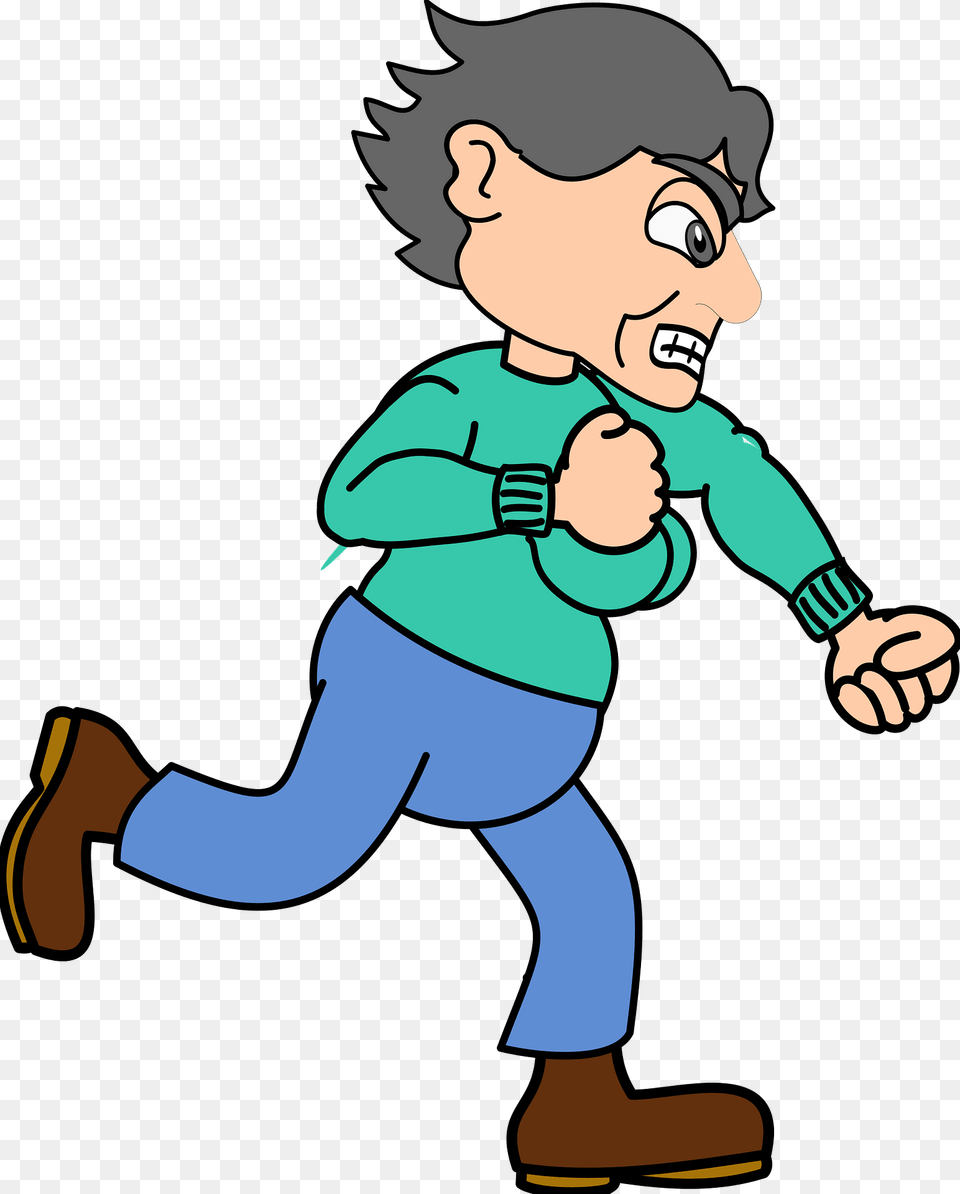 Angry Woman Running Clipart, Baby, Person, Cartoon, Face Png Image