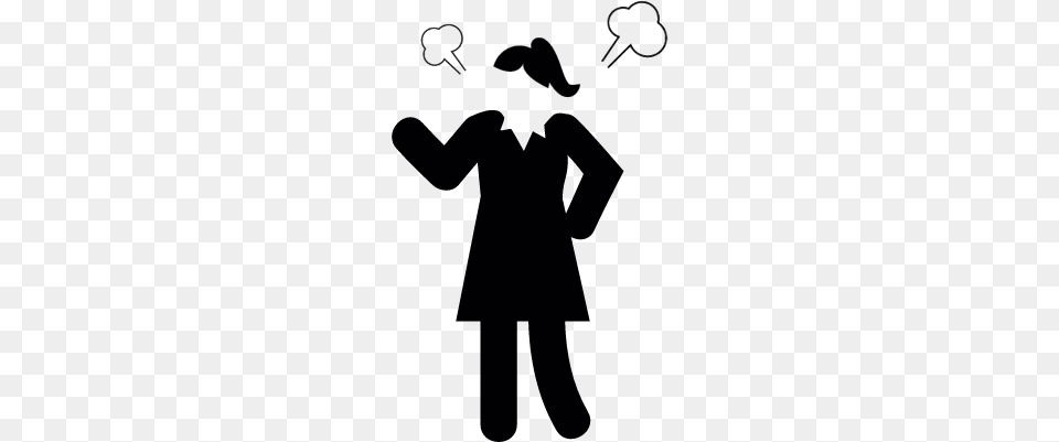 Angry Woman Vector Angry Person Silhouette Free Transparent Png