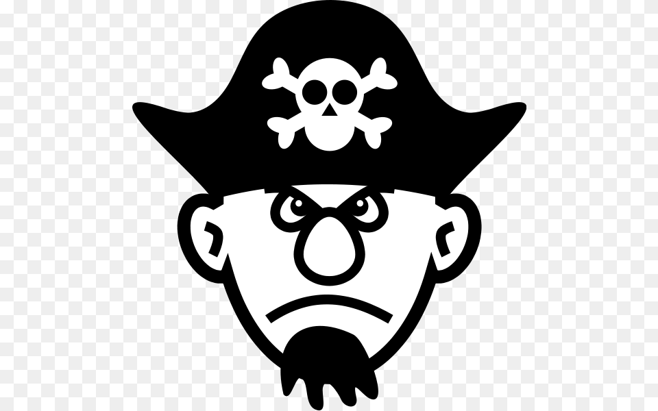 Angry Young Pirate Svg Clip Arts Pirates Hat Clipart, Stencil, Animal, Bear, Mammal Png