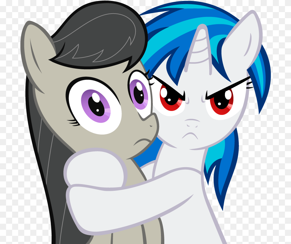 Angryhug My Little Pony Vinyl Scratch And Octavia, Book, Comics, Publication, Person Png