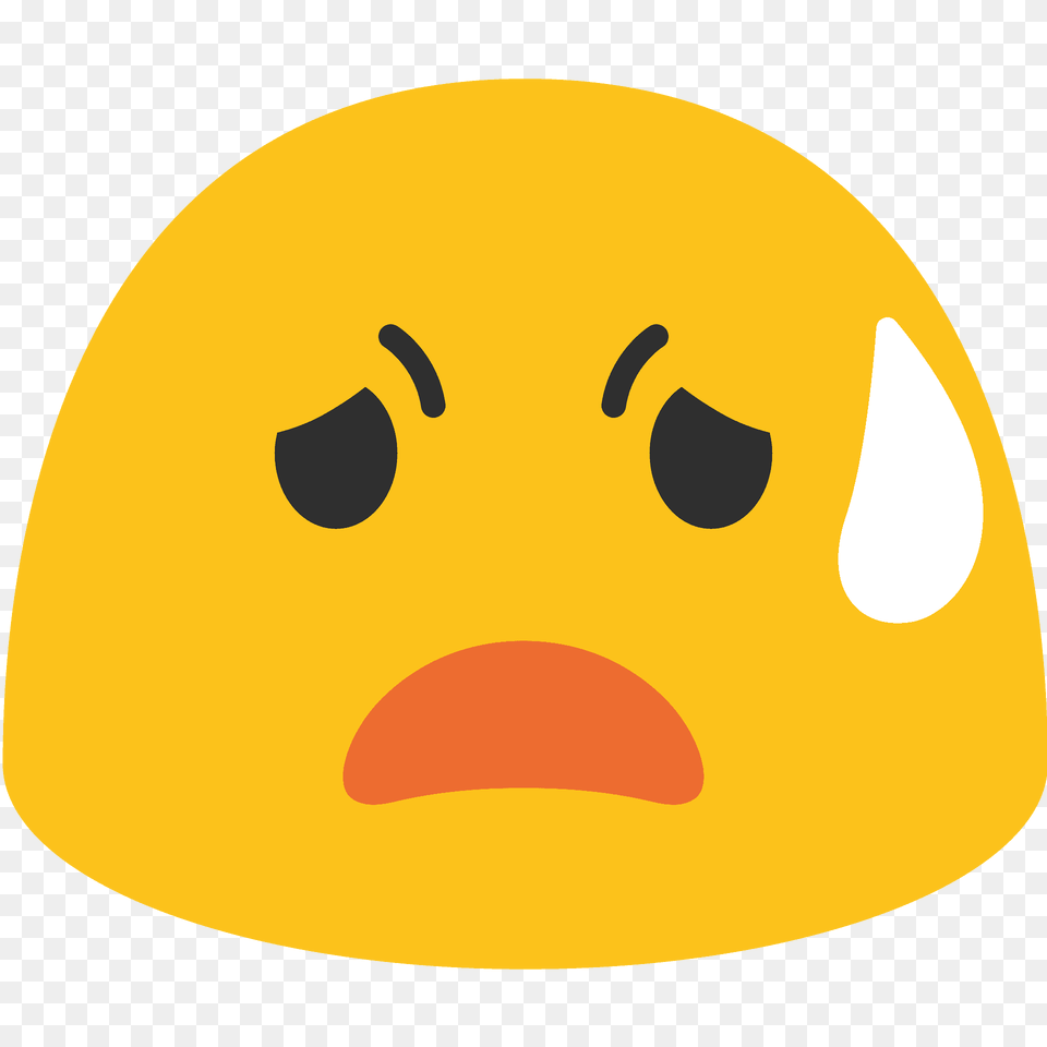 Anguished Face Emoji Clipart, Cap, Clothing, Hat, Swimwear Free Png Download