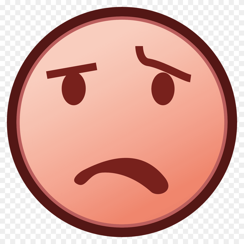 Anguished Face Emoji Clipart, Head, Person, Disk Free Png Download