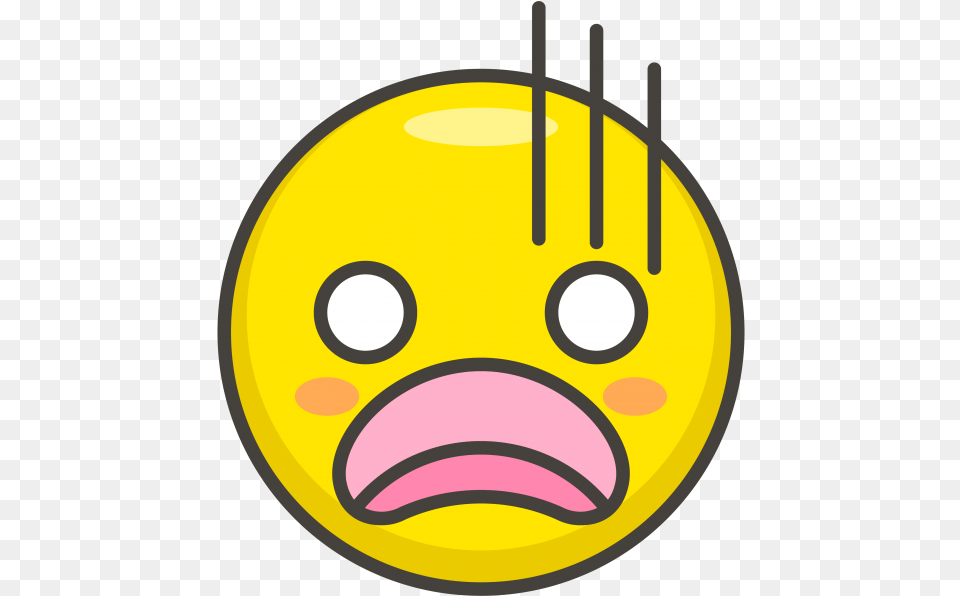 Anguished Face Emoji Scared Emoji Background, Cutlery, Fork Free Png Download