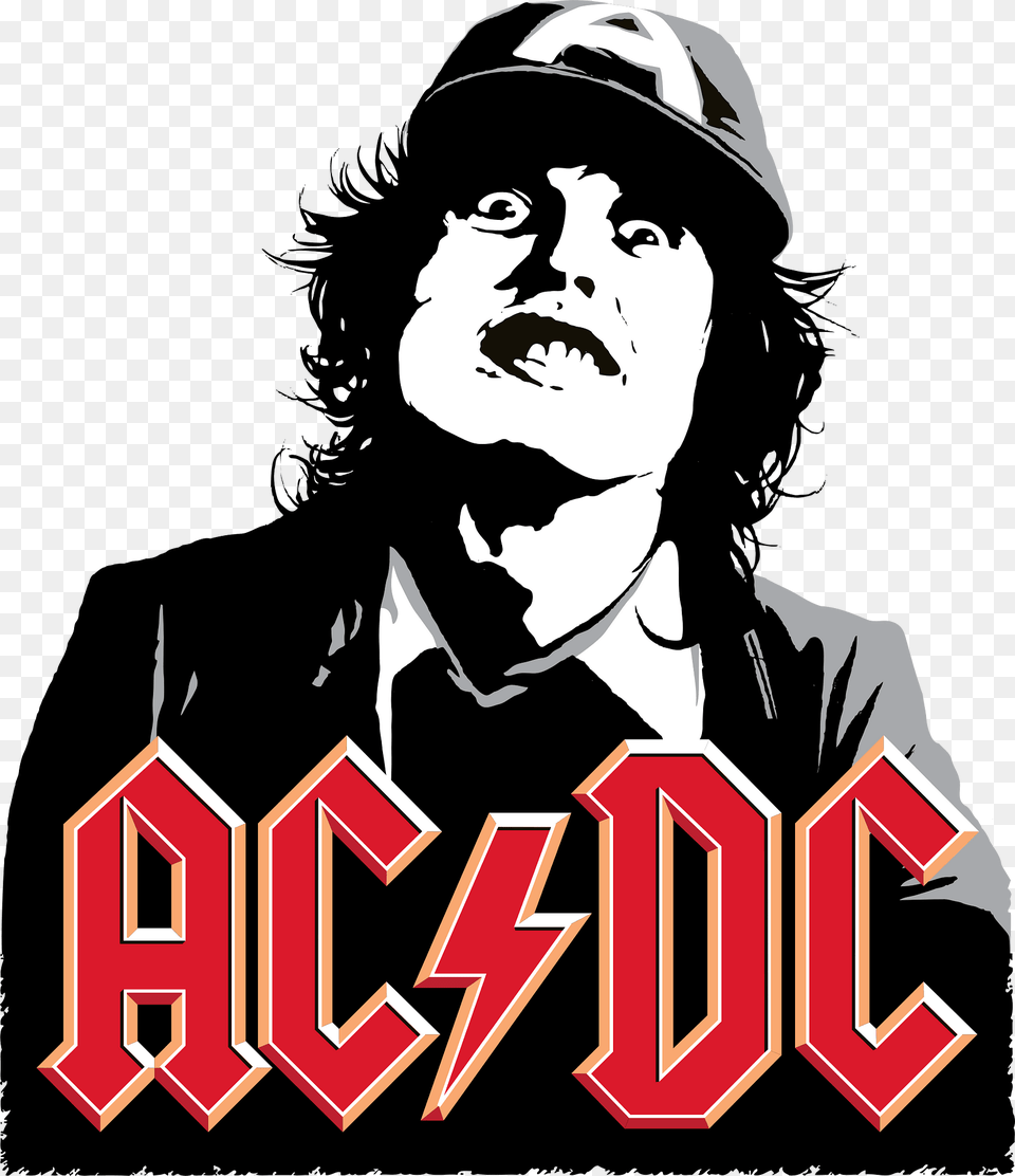 Angus Young From Acdc Clipart, Adult, Person, Man, Male Png