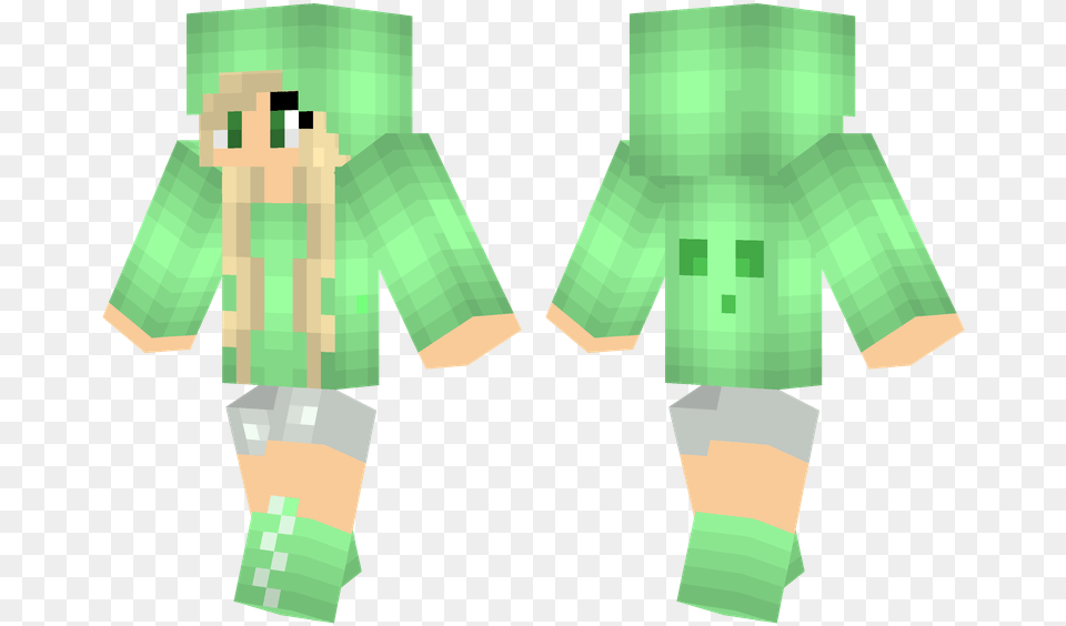 Anh Minecraft Skin Girl, Green, Person, Body Part, Hand Png Image
