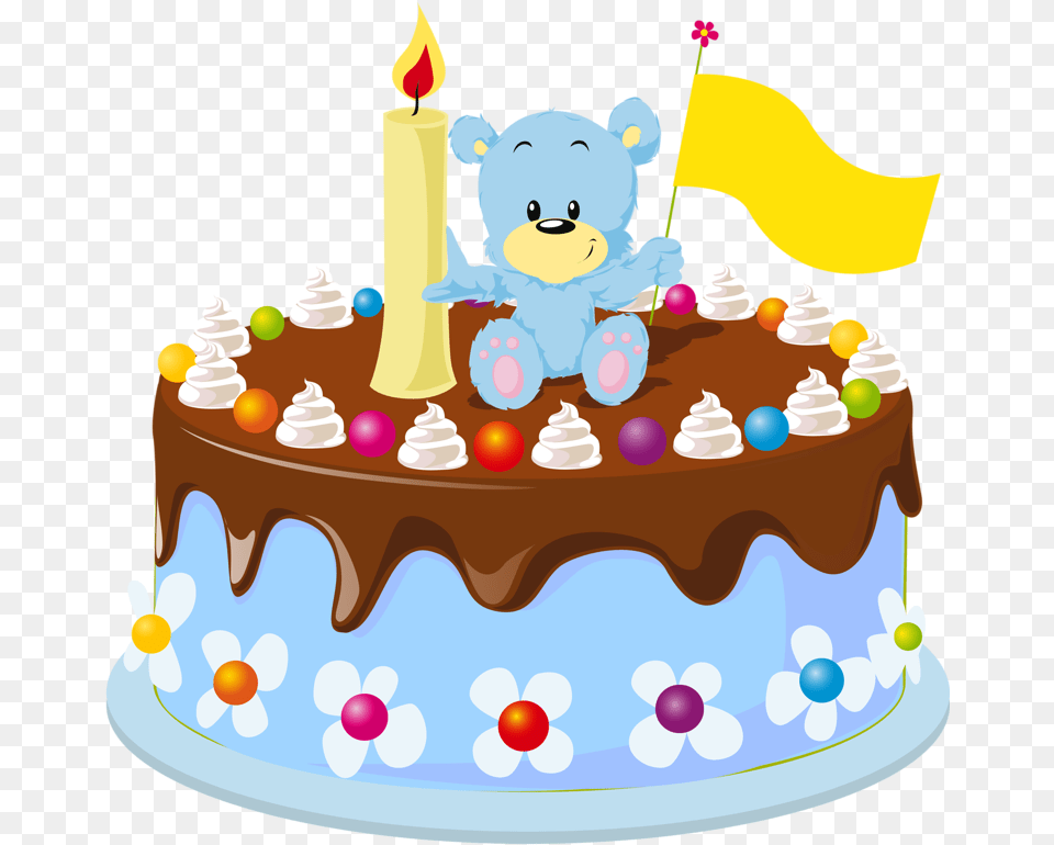 Ani Birthday Cake Cartoon, Dessert, Birthday Cake, Cream, Food Png Image