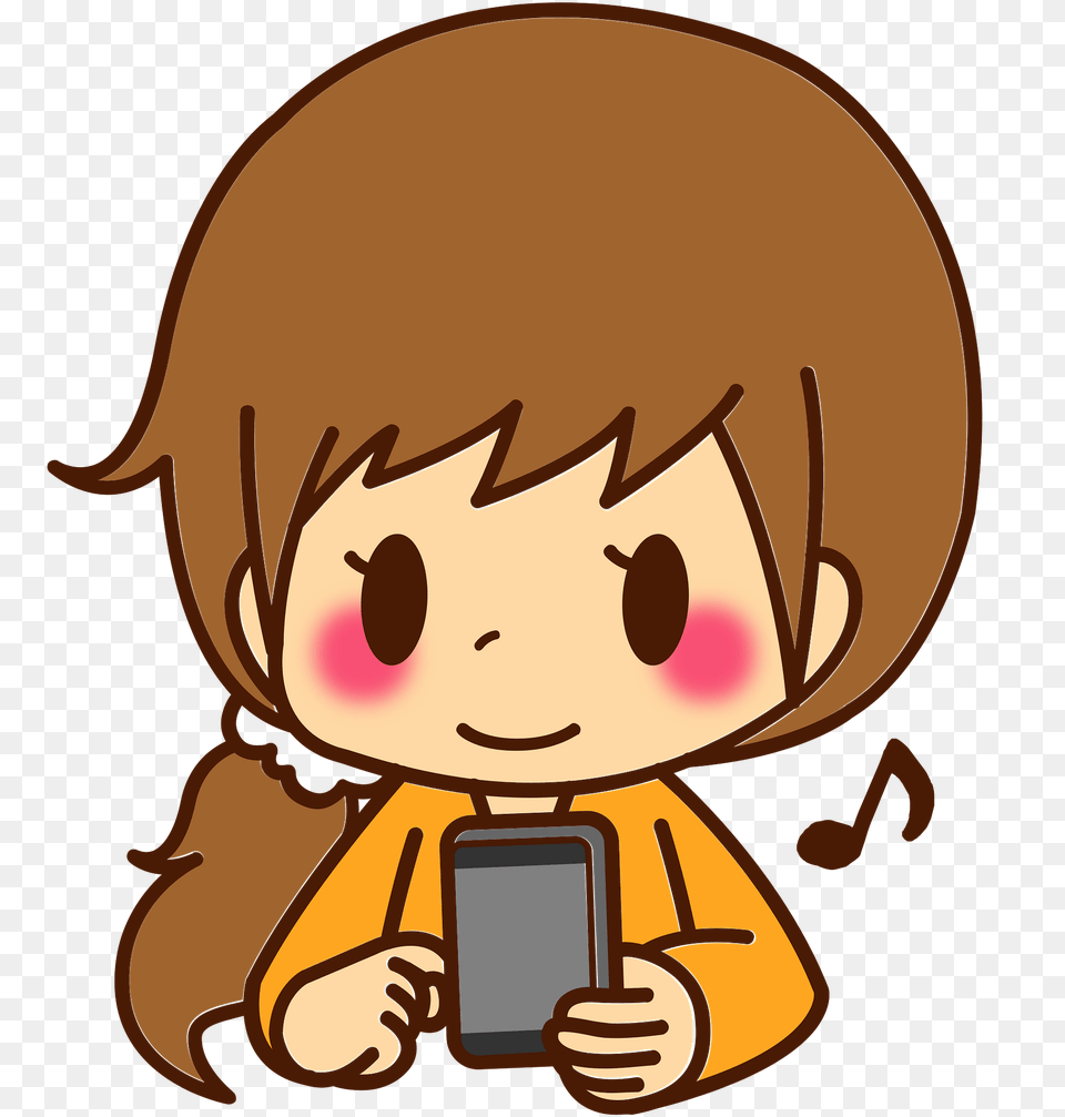 Anika Girl Is On Her Smartphone Clipart, Photography, Electronics, Phone, Baby Free Png Download