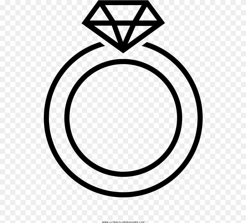 Anillo De Bodas Pgina Para Colorear Anillo De Boda Dibujo, Gray Free Transparent Png