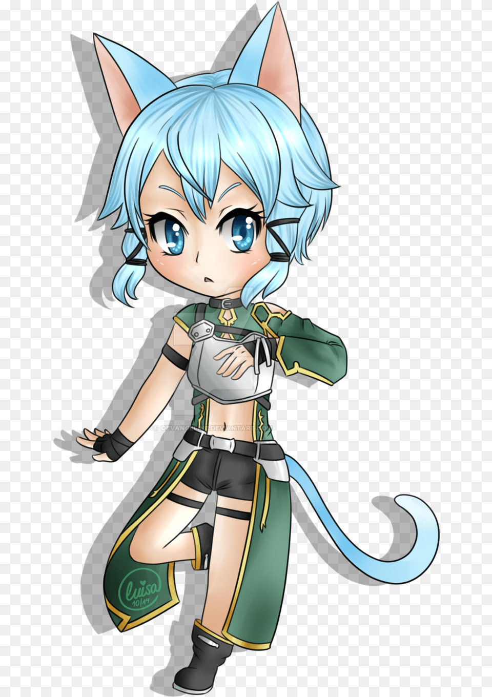 Anima Drawing Sao Sword Art Online Chibi Sinon, Book, Comics, Publication, Baby Png Image