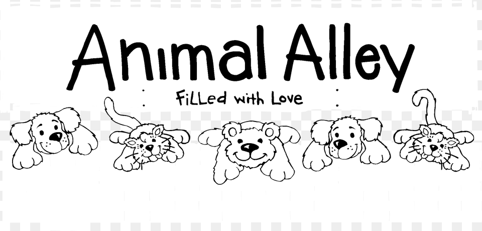 Animal Alley Logo Black And White Animal Alley, Mammal, Bear, Wildlife, Baby Free Transparent Png