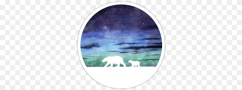 Animal Animals And Aurora Borealis Image Aurora Borealis Sticker, Nature, Outdoors, Night, Sheep Free Png