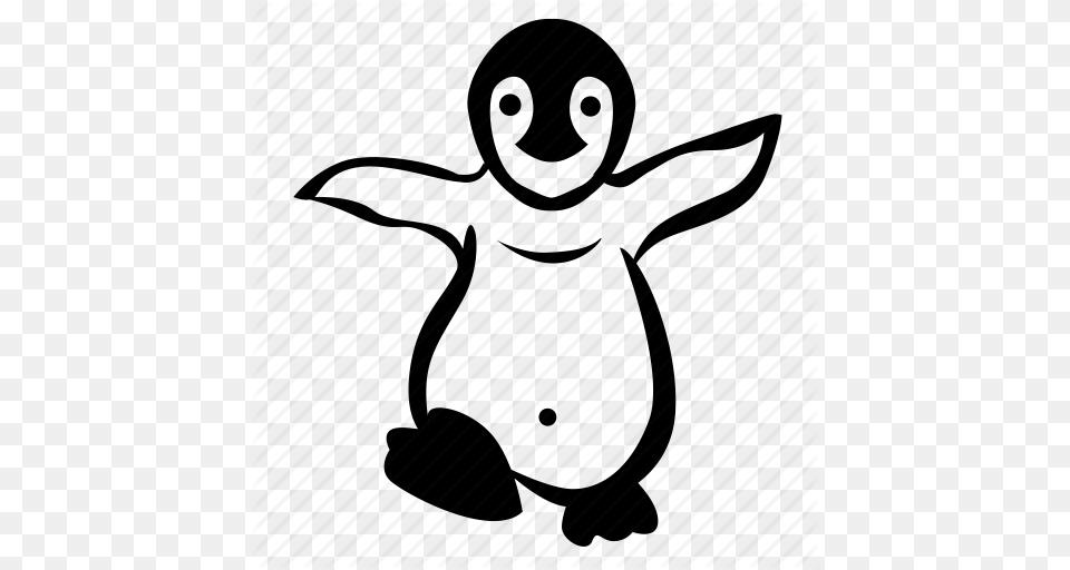Animal Arctic Baby Penguin Run Icon, Cross, Symbol, Bird Free Png