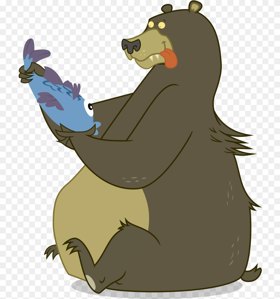 Animal Artistambassad0r Bear Fish Harry Safe Cartoon Bear Eating Fish, Sea Life, Shark, Wildlife Free Transparent Png
