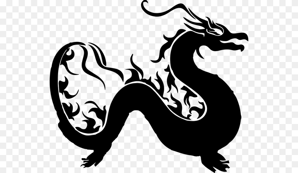 Animal Asian Beast Dragon Fantasy Flying Monster Clip Art Dragon, Gray Free Png Download