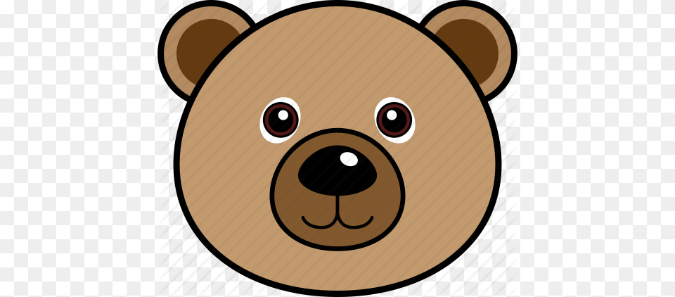 Animal Bear Cute Face Head Wild Icon, Disk, Mammal, Wildlife Free Transparent Png
