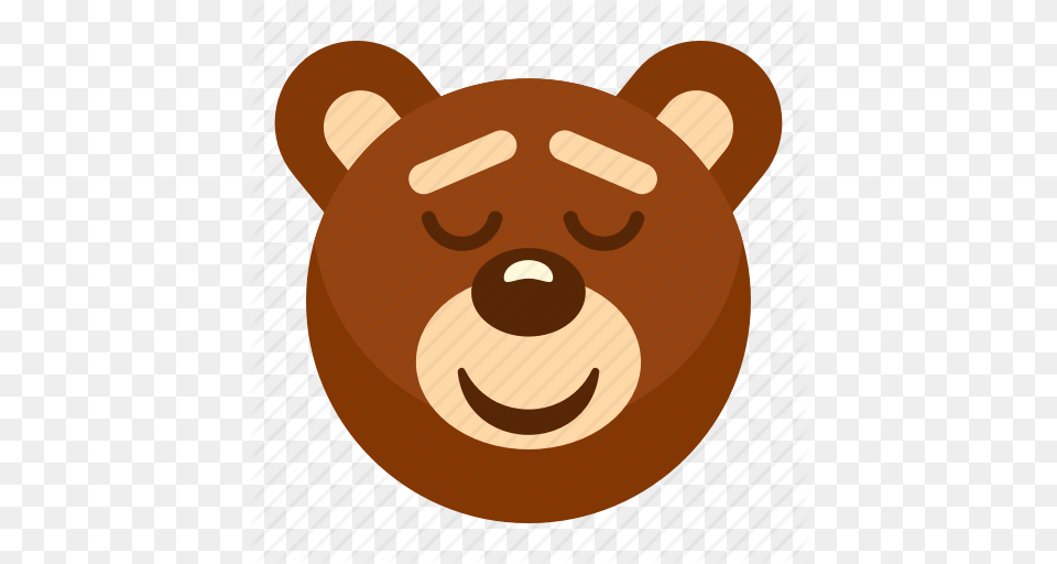 Animal Bear Head Heart Sleeping Teddy Toy Icon, Snout, Mammal, Wildlife Free Png Download
