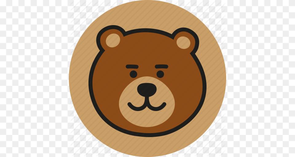 Animal Bear Head Logo Teddy Wild Zoo Icon, Disk, Mammal Free Transparent Png