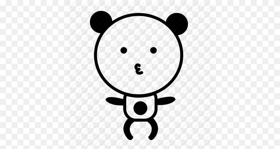 Animal Black And White Crazy Cute Emoji Panda Icon Png Image