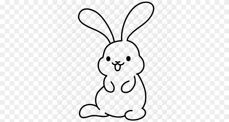 Animal Bunny Cute Easter Pet Rabbit Stand Icon, Mammal Free Png Download