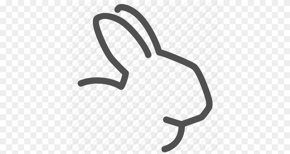 Animal Bunny Farm Hare Meat Rabbit Silhouette Icon, Stencil Free Transparent Png
