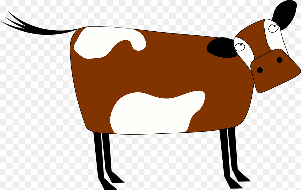Animal Cartoon Cow Farm Farmyard Field Cow Brown Cartoon, Cattle, Livestock, Mammal, Calf Free Png