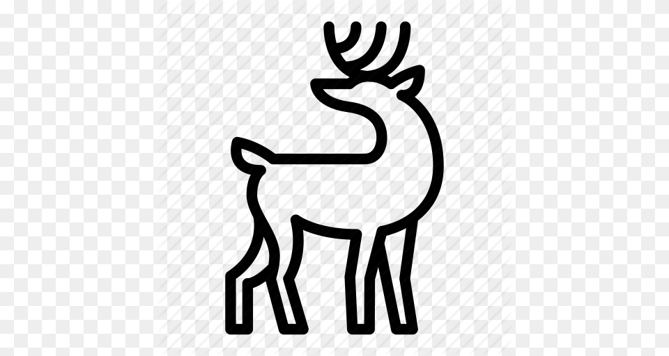 Animal Christmas Deer Horns Merry Christmas New Year, Mammal, Wildlife, Cat, Egyptian Cat Png Image