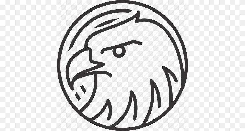 Animal Circle Eagle Line Lineart Pattern Icon, Emblem, Symbol Free Png