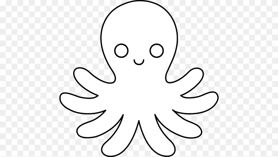 Animal Clipart Octopus, Stencil, Baby, Person Png Image