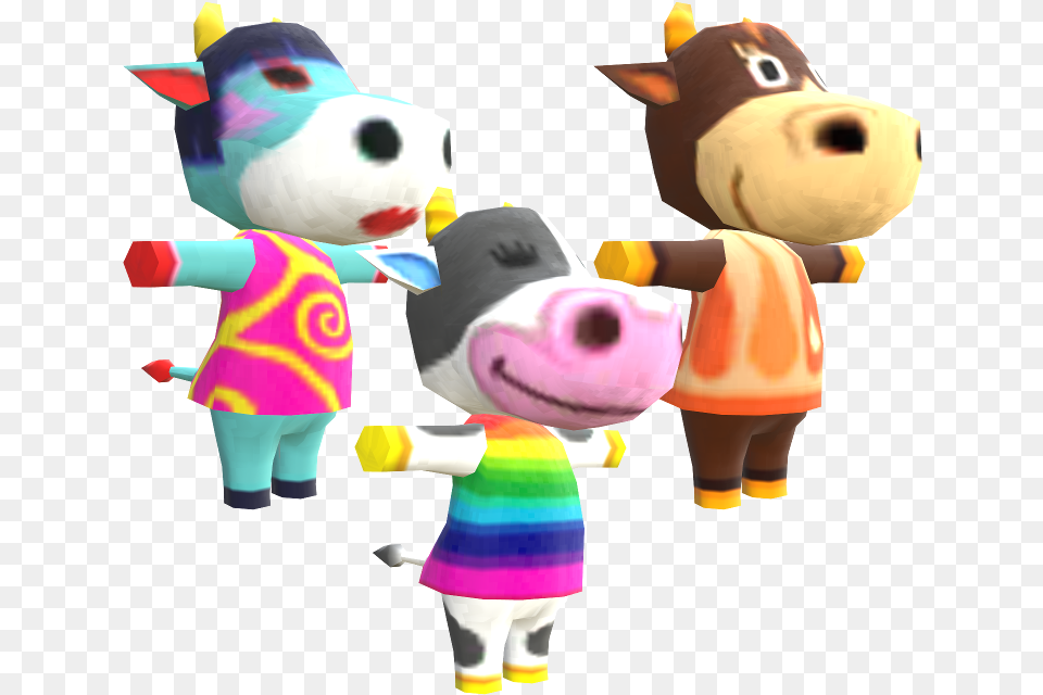 Animal Crossing New Leaf Cows The Models Resource Cartoon, Plush, Toy, Baby, Person Free Png