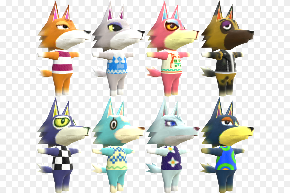Animal Crossing New Leaf Wolves The Models Resource All Wolf Characters Animal Crossing, Cream, Dessert, Food, Ice Cream Free Png Download