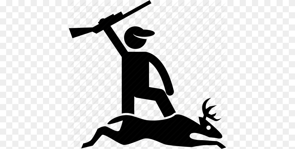 Animal Deer Hunter Hunting Kill Success Wild Icon, Architecture, Building, Cleaning, Person Png