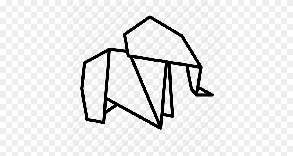 Animal Elephant Folded Origami Paper Toy Icon, Nature, Outdoors, Garden Free Png Download