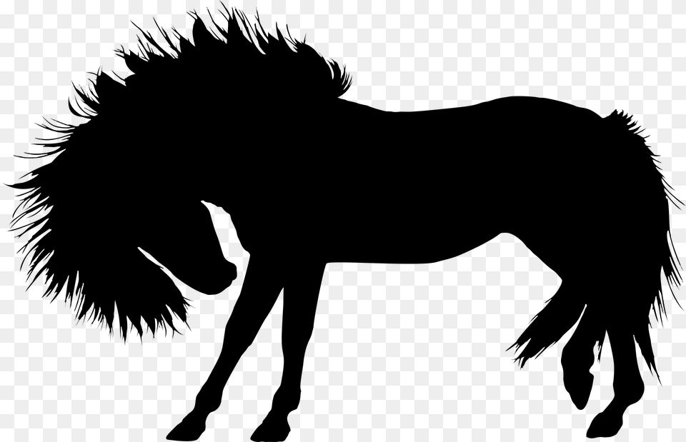 Animal Equine Horse Silhouette Stallion Wild Redbubble Horse Stickers, Gray Free Transparent Png
