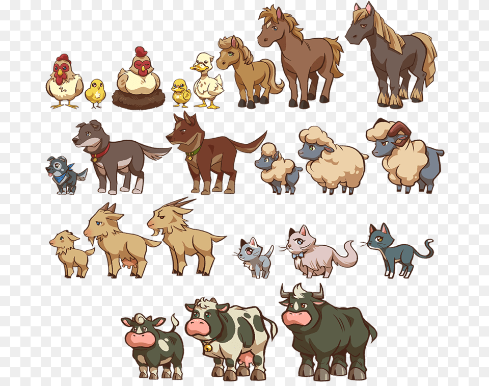 Animal Farm Animals Gambar Gambar Hewan Untuk Game, Pig, Mammal, Horse, Person Free Transparent Png