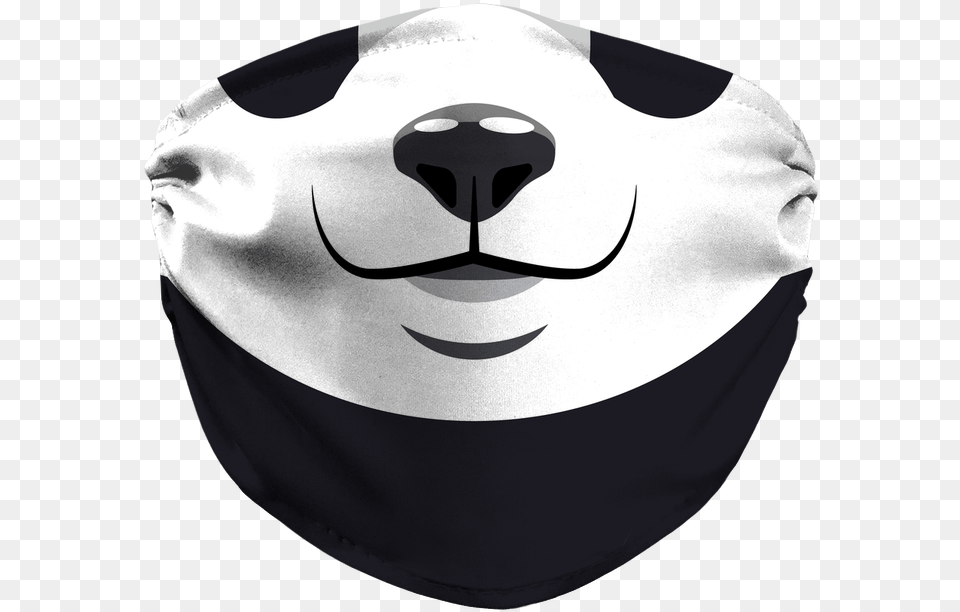 Animal Friends Panda Face Mask Sketch, Helmet, Hat, Cap, Clothing Free Transparent Png