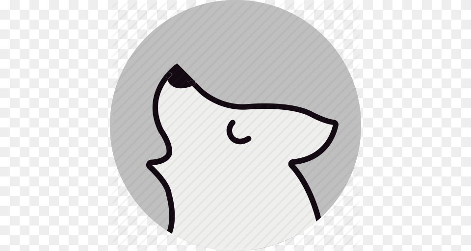 Animal Halloween Howling Scary White Wolf Wolf Icon, Logo, Sticker Free Png Download