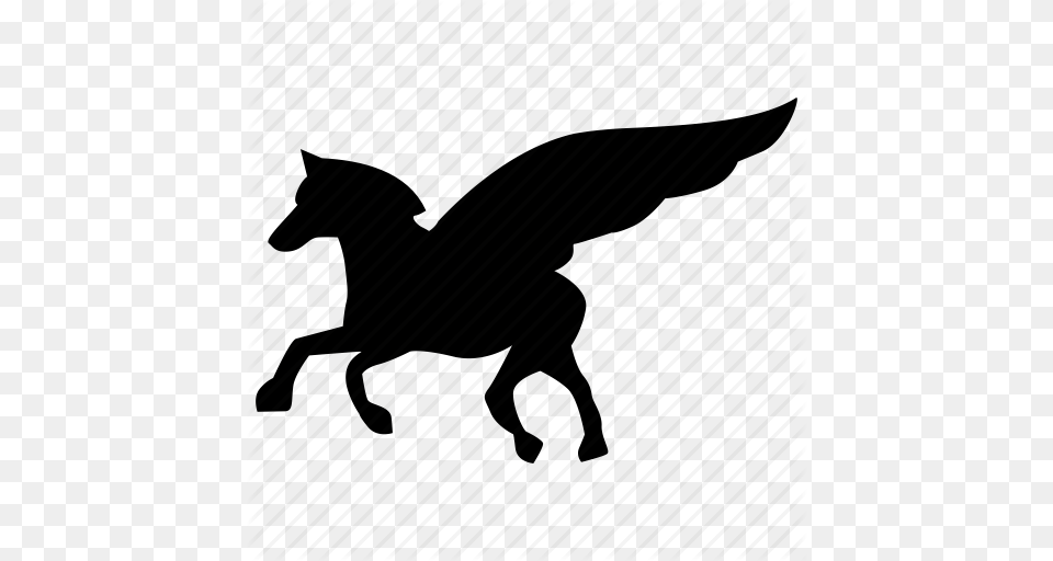 Animal Hero History Horse Mythology Pegasus Winged Icon, Silhouette, Bird, Blackbird Png